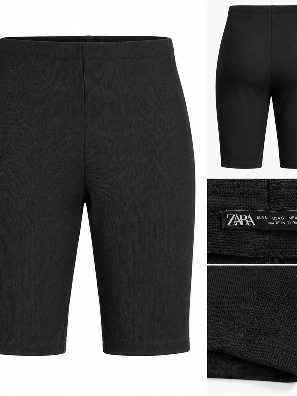 Zara Black Athletic Bike Shorts S
